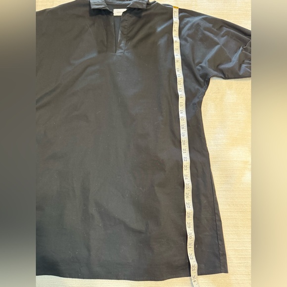 Adrienne Black Mini Dress with Collar - Picture 3 of 6